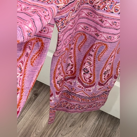 J. Crew Point Sur Paisley Tie Front Wide Leg Jumpsuit‎ Size 2 - Picture 7 of 11